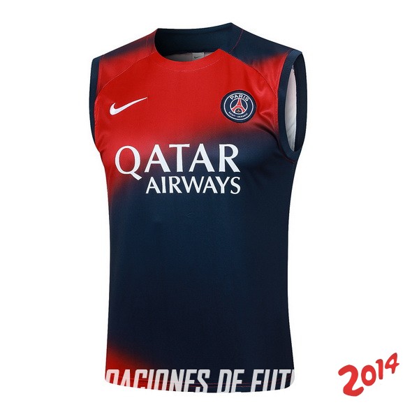 Entrenamiento Sin Mangas Paris Saint Germain 2023/2024 Rojo Azul