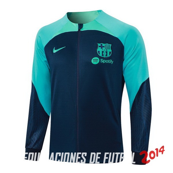 Ropa Deportiva Con Cremallera Larga Barcelona 2023/2024 Azul Marino I Verde