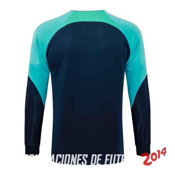 Ropa Deportiva Con Cremallera Larga Barcelona 2023/2024 Azul Marino I Verde