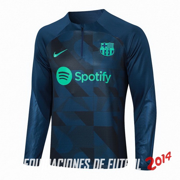 Sudadera Entrenamiento Barcelona 2023/2024 Azul Marino Verde