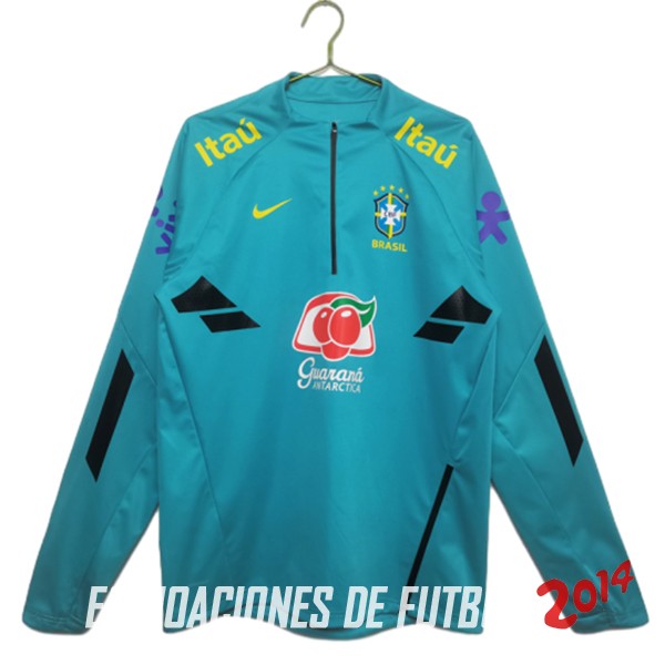 Sudadera Entrenamiento Brasil 2022 Verde Azul