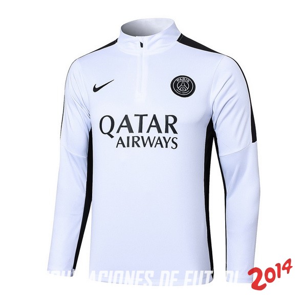 Sudadera Entrenamiento Paris Saint Germain 2023/2024 Blanco Negro