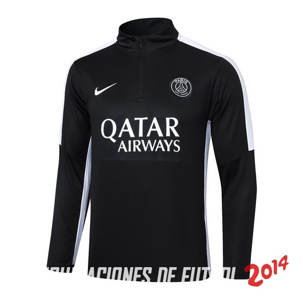 Sudadera Entrenamiento Paris Saint Germain 2023/2024 Negro Blanco