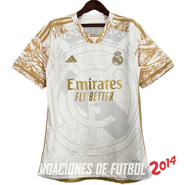 Tailandia Camiseta Real Madrid Especial 2023/2024 Amarillo Blanco