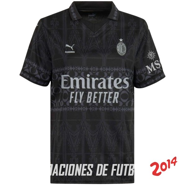 Camiseta Del AC Milan Mujer Cuarta 2023/2024 Negro