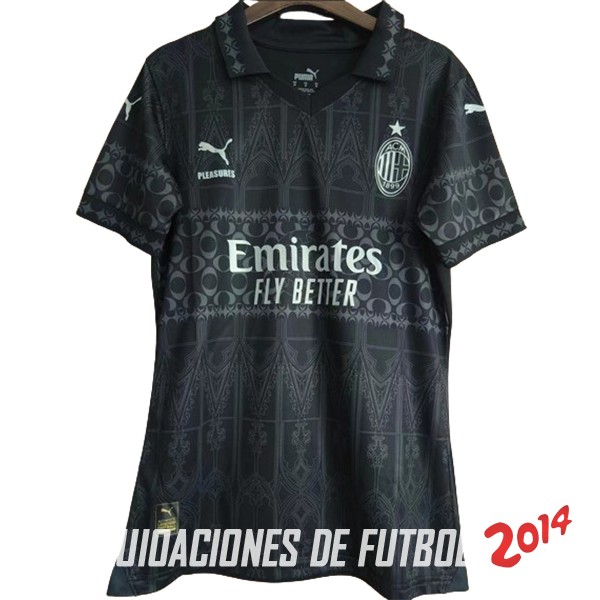 Camiseta Del AC Milan Mujer Cuarta 2023/2024 Negro