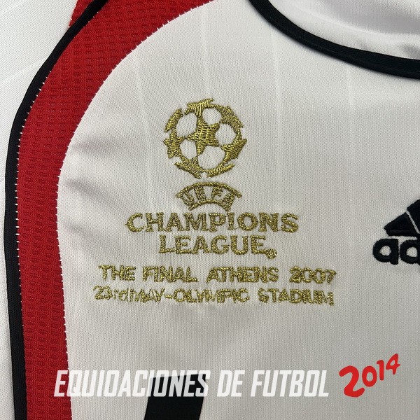 Camiseta Del Conjunto Completo AC Milan Retro Nino Segunda 2006 2007