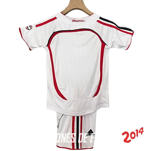 Camiseta Del Conjunto Completo AC Milan Retro Nino Segunda 2006 2007
