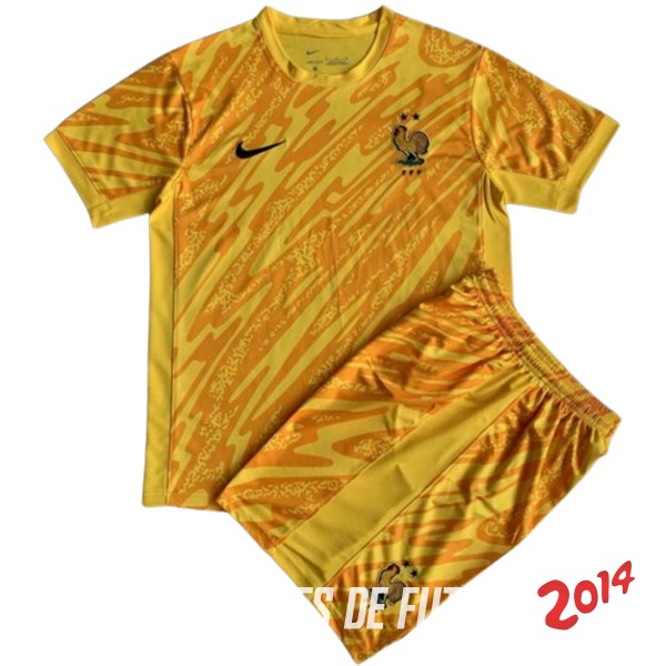 Camiseta Del Conjunto Completo Francia Nino Portero 2024 Amarillo