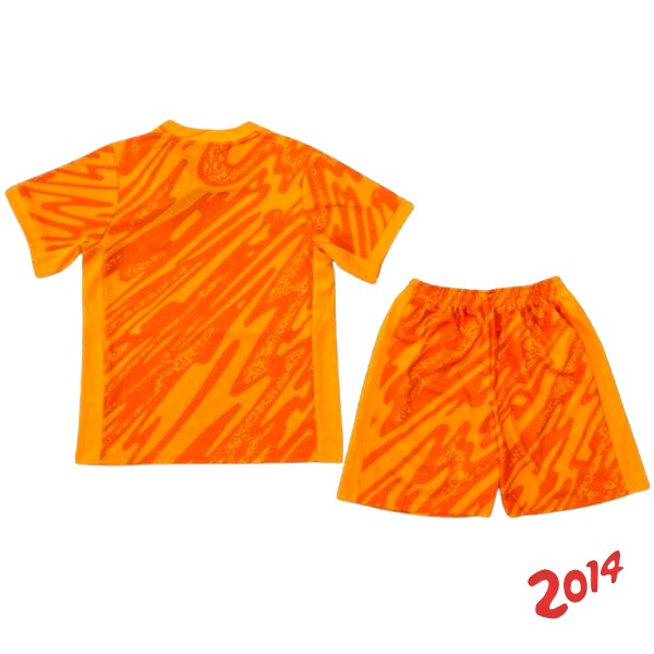 Camiseta Del Conjunto Completo Inglaterra Nino Portero 2024 Naranja