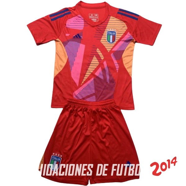 Camiseta Del Conjunto Completo Italia Nino Portero 2024 Rojo