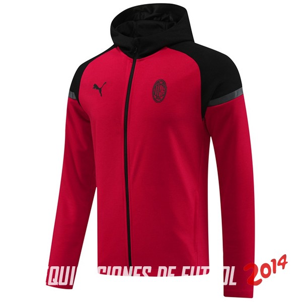 Chaqueta Con Capucha AC Milan 2024/2025 Negro Rojo