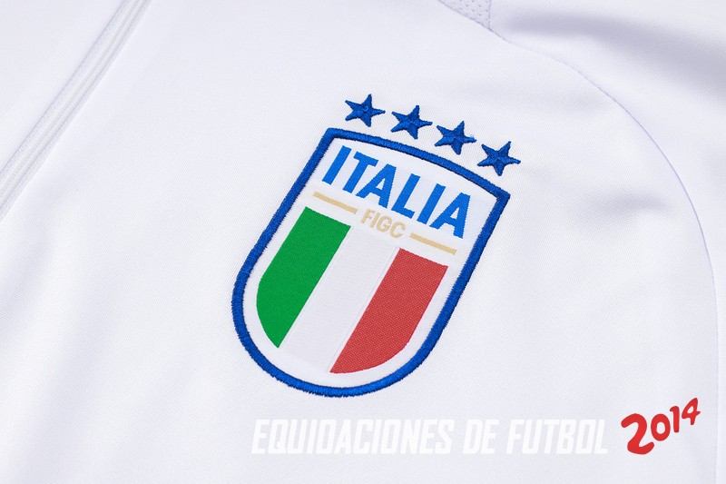 Conjunto Completo Sudadera Entrenamiento Italia 2024 Blanco Azul Marino