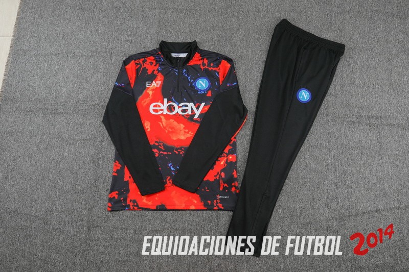 Conjunto Completo Sudadera Entrenamiento Napoli 2024/2025 Naranja Negro
