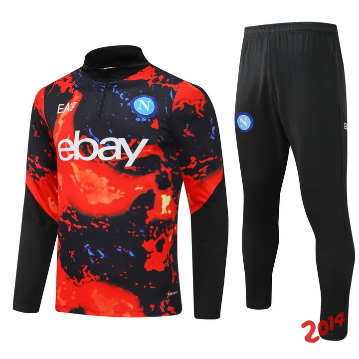 Conjunto Completo Sudadera Entrenamiento Ninos Napoli 2024/2025