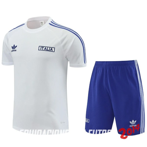 Entrenamiento Conjunto Completo Italia 2024 Blanco Azul