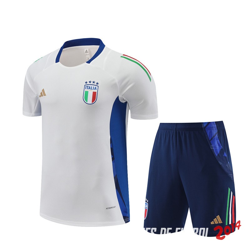 Entrenamiento Conjunto Completo Italia 2024 Blanco Azul Marino