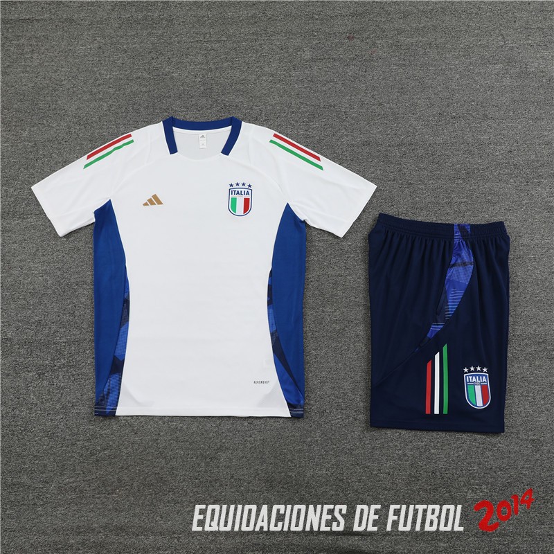 Entrenamiento Conjunto Completo Italia 2024 Blanco Azul