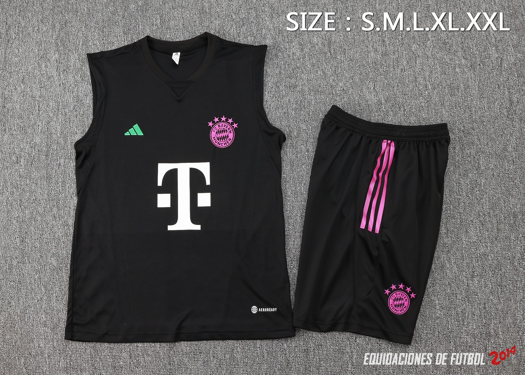 Entrenamiento Sin Mangas Conjunto Completo Bayern Munich 2023/2024 Negro