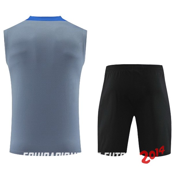 Entrenamiento Sin Mangas Conjunto Completo Inter Milán 2024/2025 Gris Azul