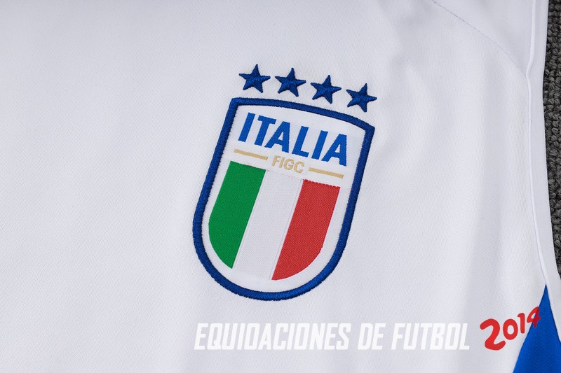 Entrenamiento Sin Mangas Conjunto Completo Italia 2024 Blanco Azul Marino