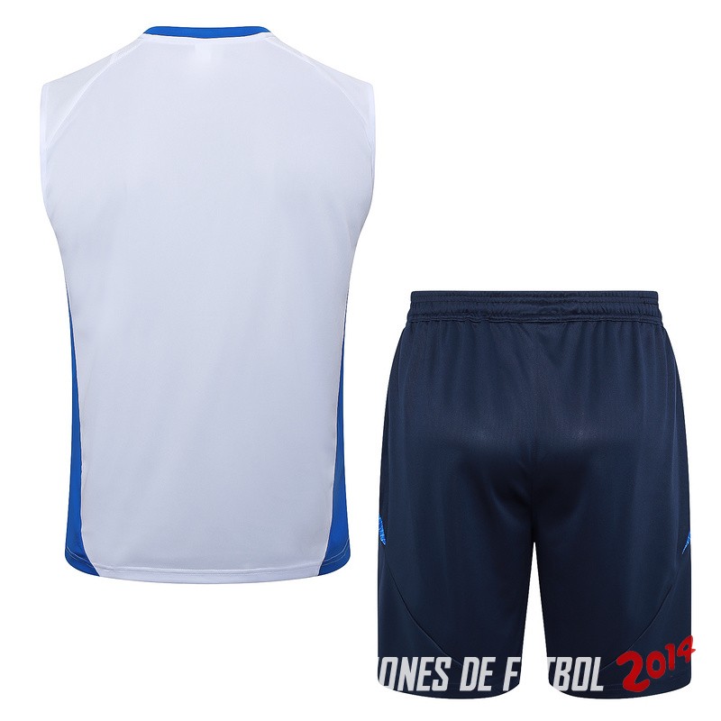 Entrenamiento Sin Mangas Conjunto Completo Italia 2024 Blanco Azul Marino