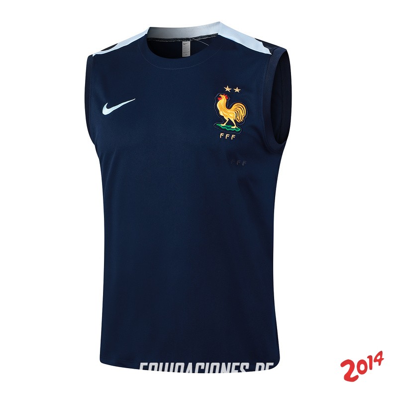 Entrenamiento Sin Mangas Francia 2024 Azul Marino