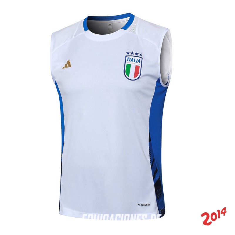 Entrenamiento Sin Mangas Italia 2024 Blanco Azul