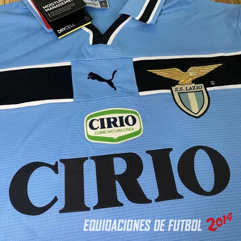 Retro Manga Larga Camiseta De Lazio Primera 1998/2000 Claro