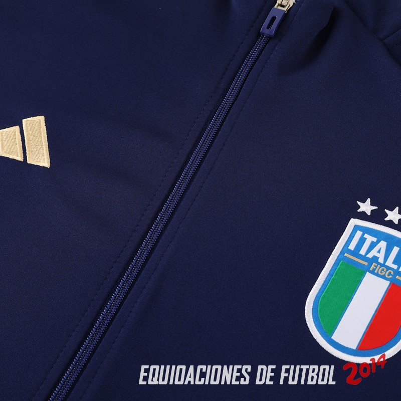 Ropa Deportiva Con Cremallera Larga Italia 2024 Azul Marino