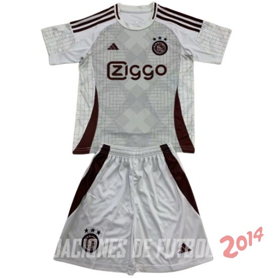 Camiseta Del Conjunto Completo Ajax Ninos Concepto 2024/2025 Gris