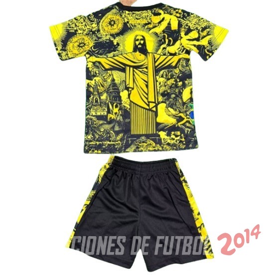 Camiseta Del Conjunto Completo Brasil Nino Especial 2024 Amarillo