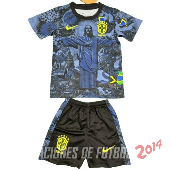 Camiseta Del Conjunto Completo Brasil Nino Especial 2024 Gris