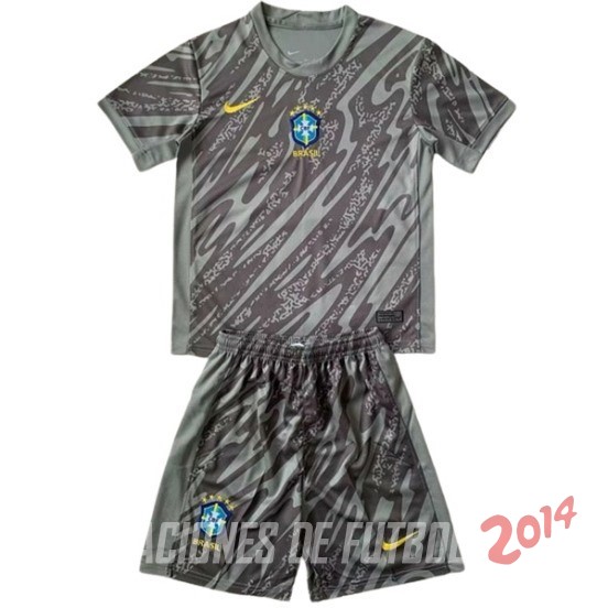 Camiseta Del Conjunto Completo Brasil Nino Portero 2024 Gris