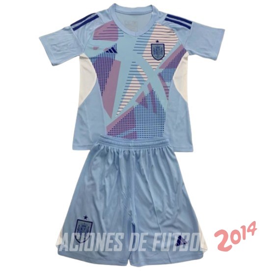 Camiseta Del Conjunto Completo Espana Nino Portero 2024 Azul