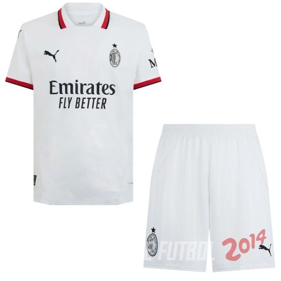 Camiseta Del Conjunto Completo Hombre AC Milan Segunda 2024/2025