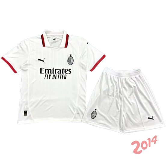 Camiseta Del Conjunto Completo Hombre AC Milan Segunda 2024/2025