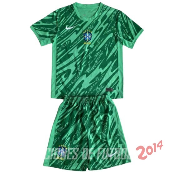 Camiseta Del Conjunto Completo Hombre Brasil Portero 2024 Verde
