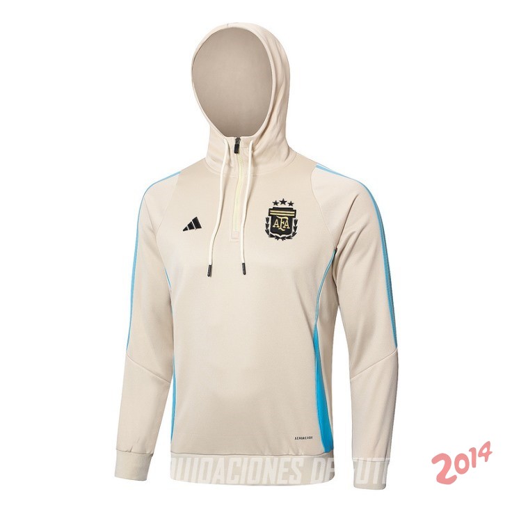 Chaqueta Con Capucha Argentina 2024 Amarillo