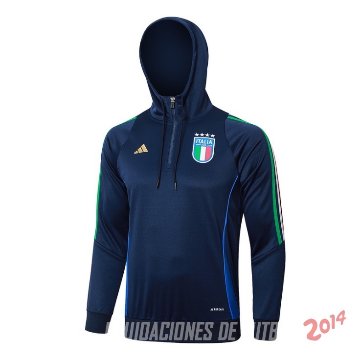 Chaqueta Con Capucha Italia 2024 Azul Marino