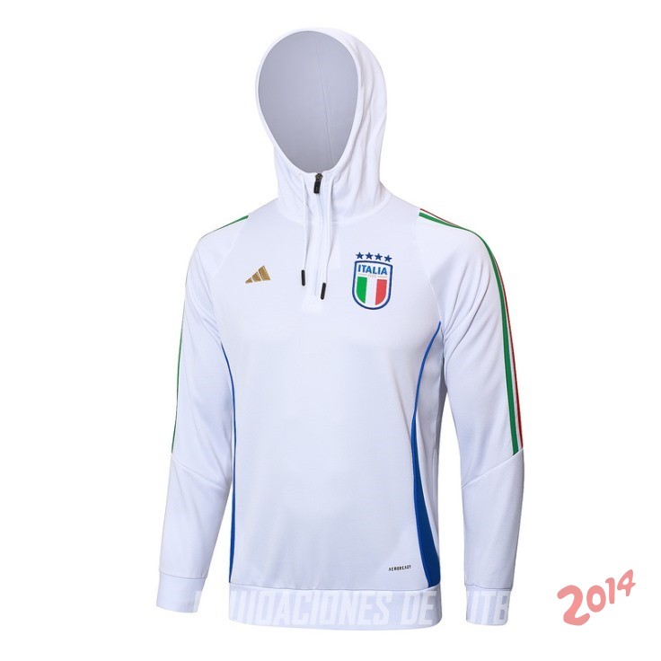 Chaqueta Con Capucha Italia 2024 Blanco