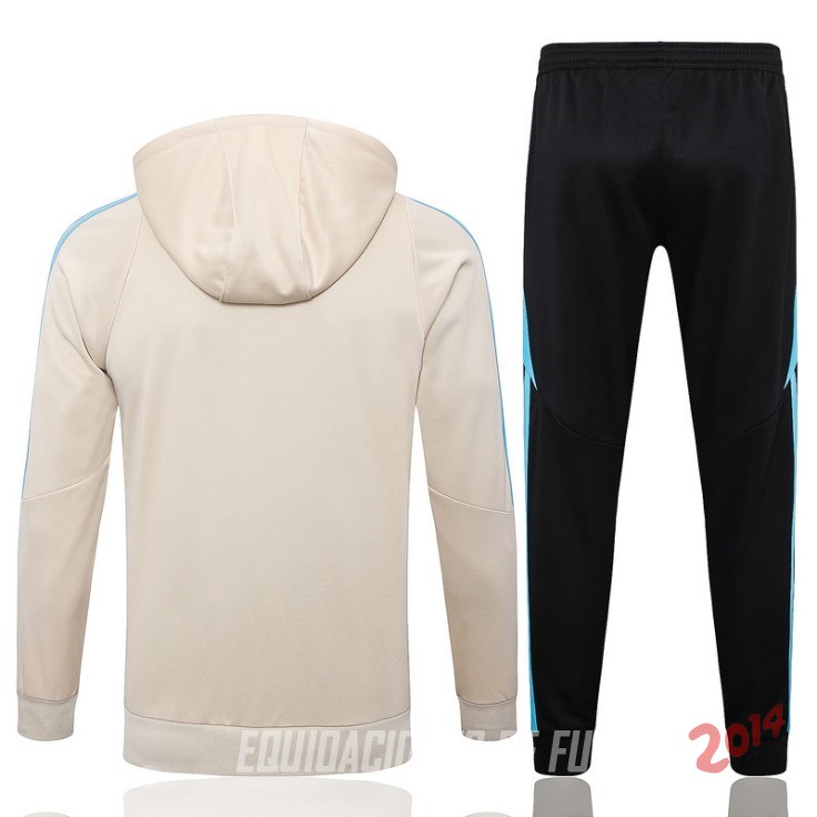 Conjunto Completo Chaqueta Con Capucha Argentina 2024 Amarillo Negro