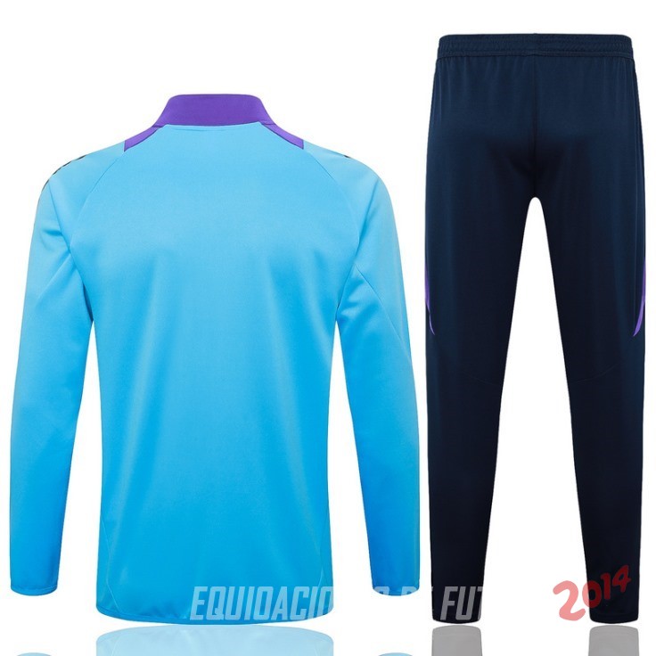 Conjunto Completo Ropa Deportiva Con Cremallera Larga Argentina 2024 Azul Purpura Negro