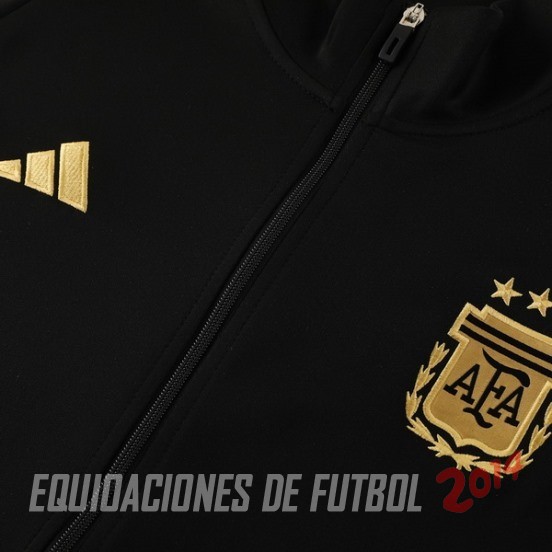 Conjunto Completo Ropa Deportiva Con Cremallera Larga Argentina 2024 Negro Azul