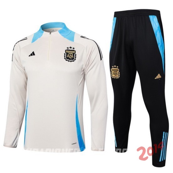Conjunto Completo Sudadera Entrenamiento Argentina 2024 Amarillo Azul