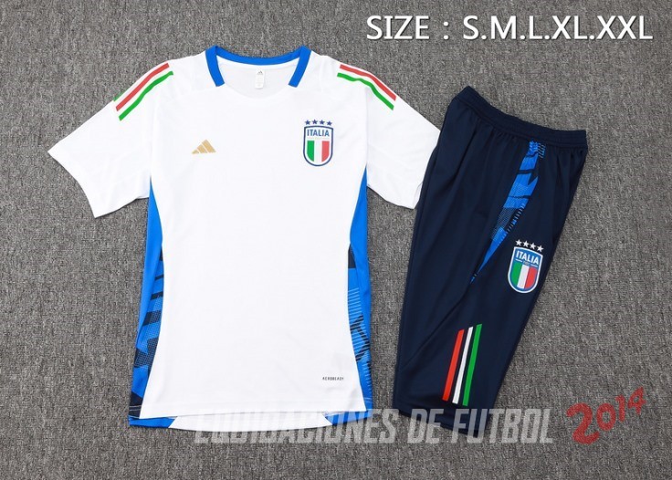 Entrenamiento Conjunto Completo Italia 2024 Blanco Azul Marino