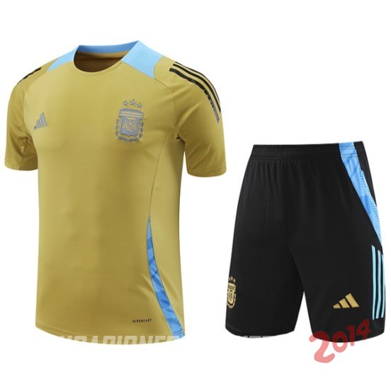Entrenamiento Conjunto Completo Ninos Argentina 2024 Amarillo Negro Azul