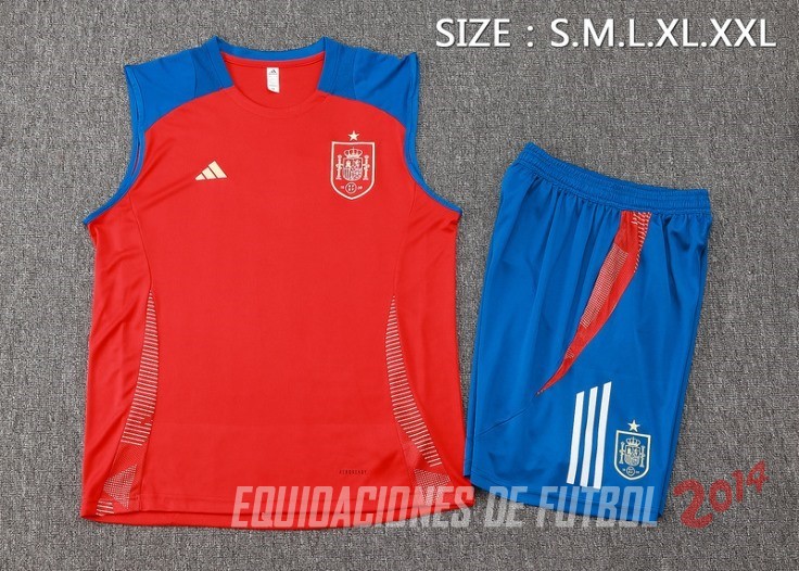 Entrenamiento Sin Mangas Conjunto Completo Argentina 2024 Rojo Azul