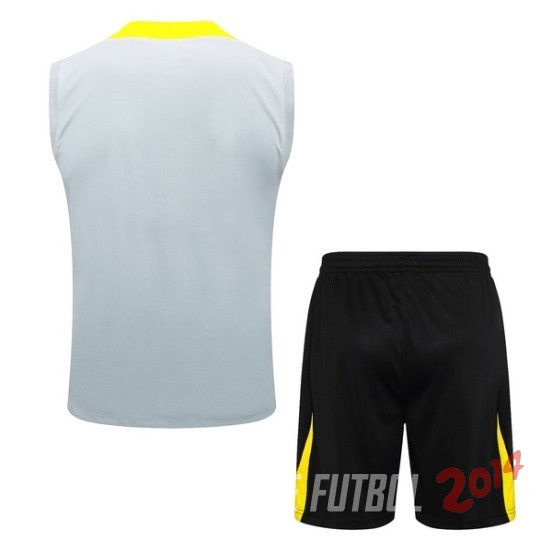 Entrenamiento Sin Mangas Conjunto Completo Liverpool 2024/2025 Gris Amarillo Negro