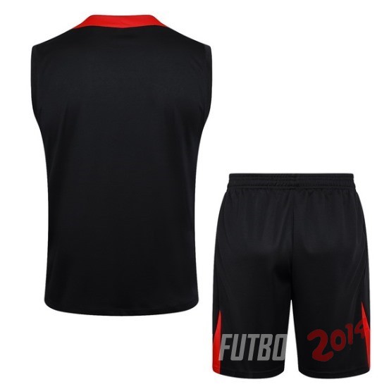 Entrenamiento Sin Mangas Conjunto Completo Liverpool 2024/2025 Negro Blanco Rojo
